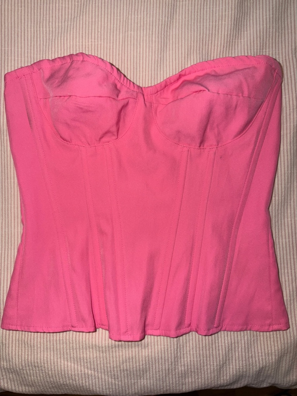 PrettyLittleThing Hot Pink Strapless Corset